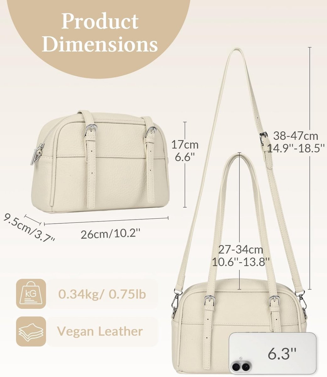 Retro Schoudertassen voor Dames, Schattige Crossbody Handtas met Ruimte voor Essentiële Spullen