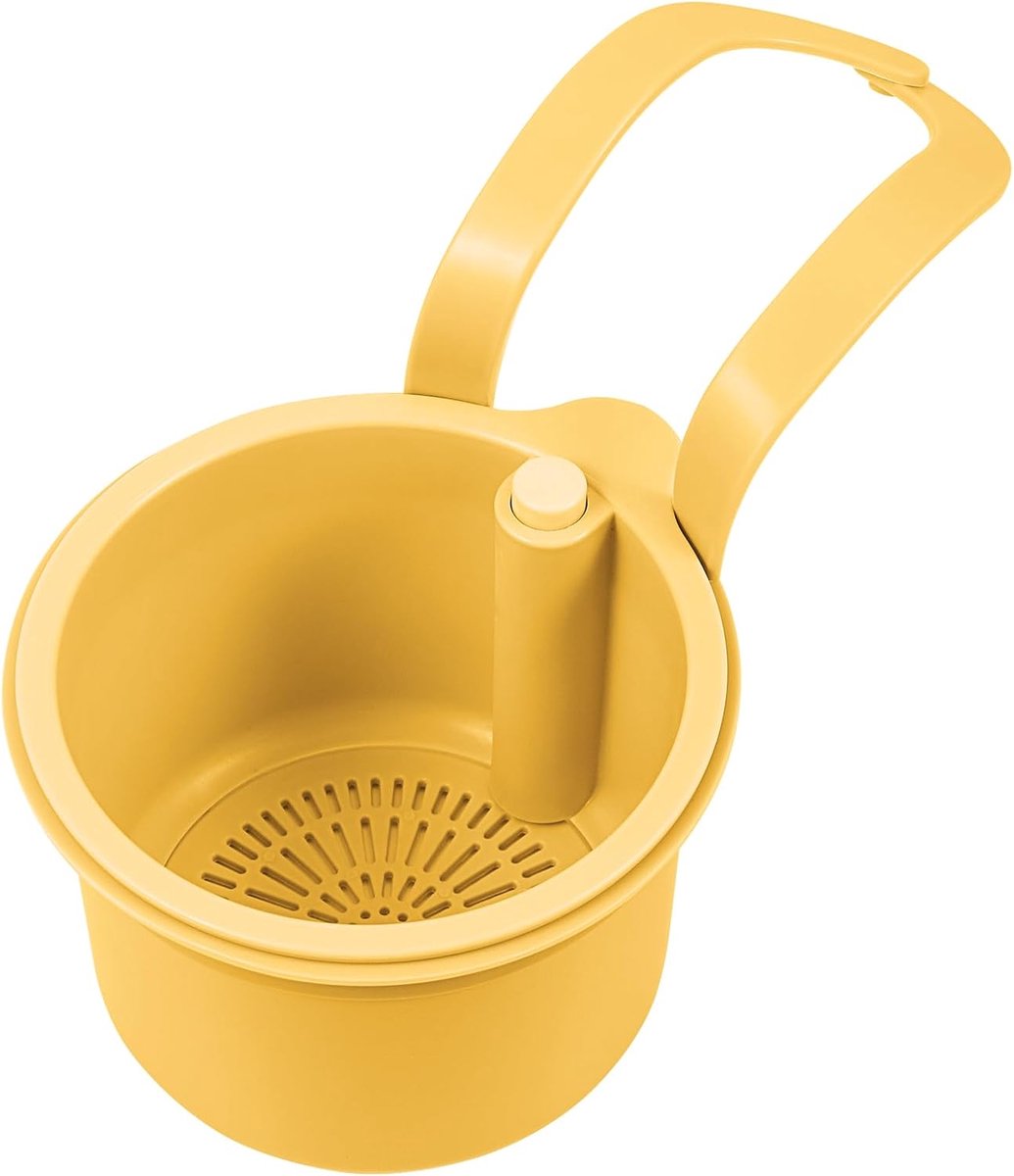 Wastafelfilter, knoppige wastafelfilter, hangkraan, hangfilter voor wastafel met knop, nieuw hangfilter voor kraan (voor vaatwassen / opruimen)Keuken vaatwassen / opruimen (geel)12 * 7cm