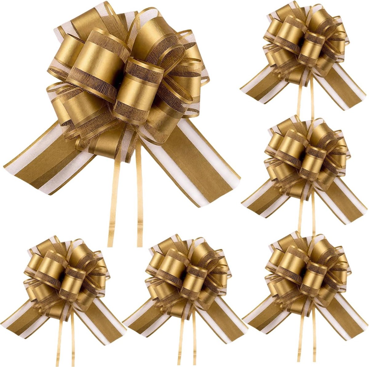 Grote Cadeaulinten - Goud - 7 x 9 inch - Waterdichte Trekstrikken - Voor Cadeauverpakking en Decoraties