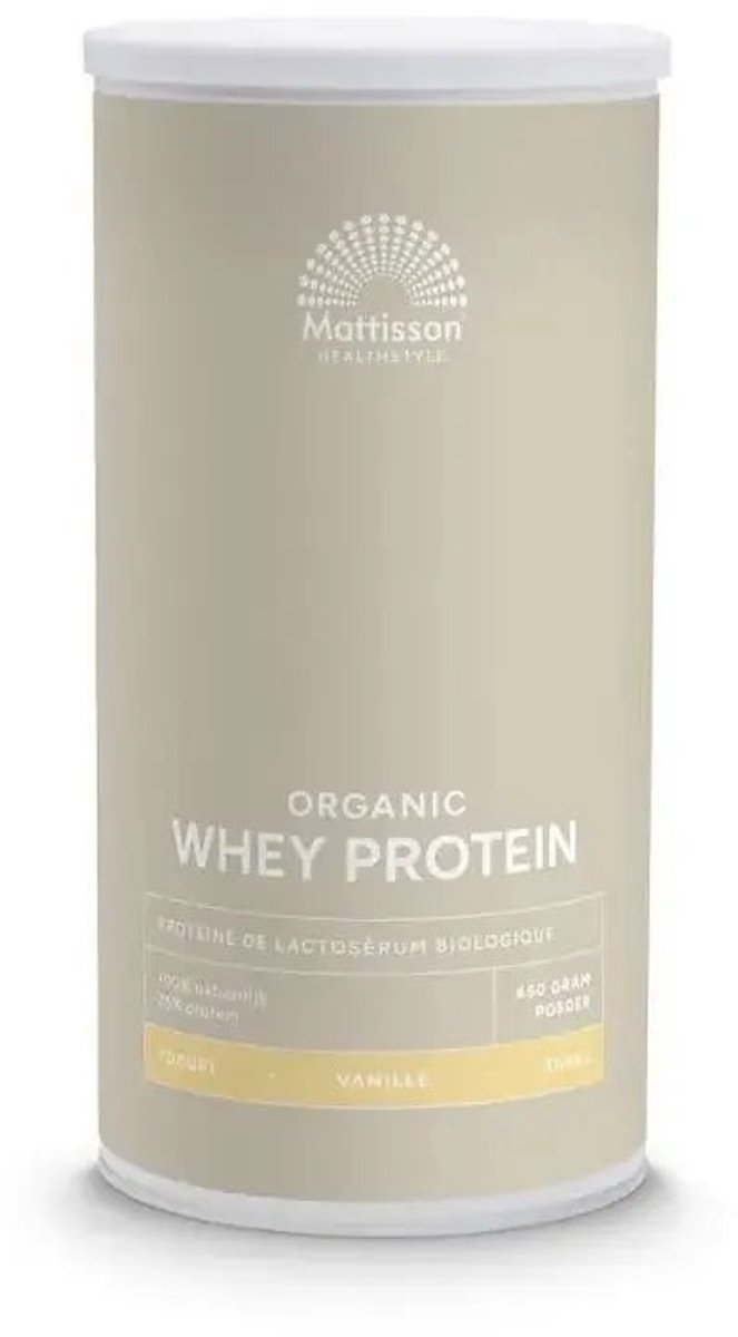 Mattisson - Biologische Wei Proteïne Poeder - 75% Eiwit - Vanille - Whey Protein - 450 Gram — afbeelding 4