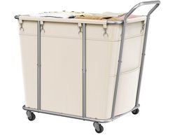 CINK & Co Wasmand op wielen 313 L - 2 uitneembare waszakken - Met plank - Beige - 97,5 x 55 x 91 cm