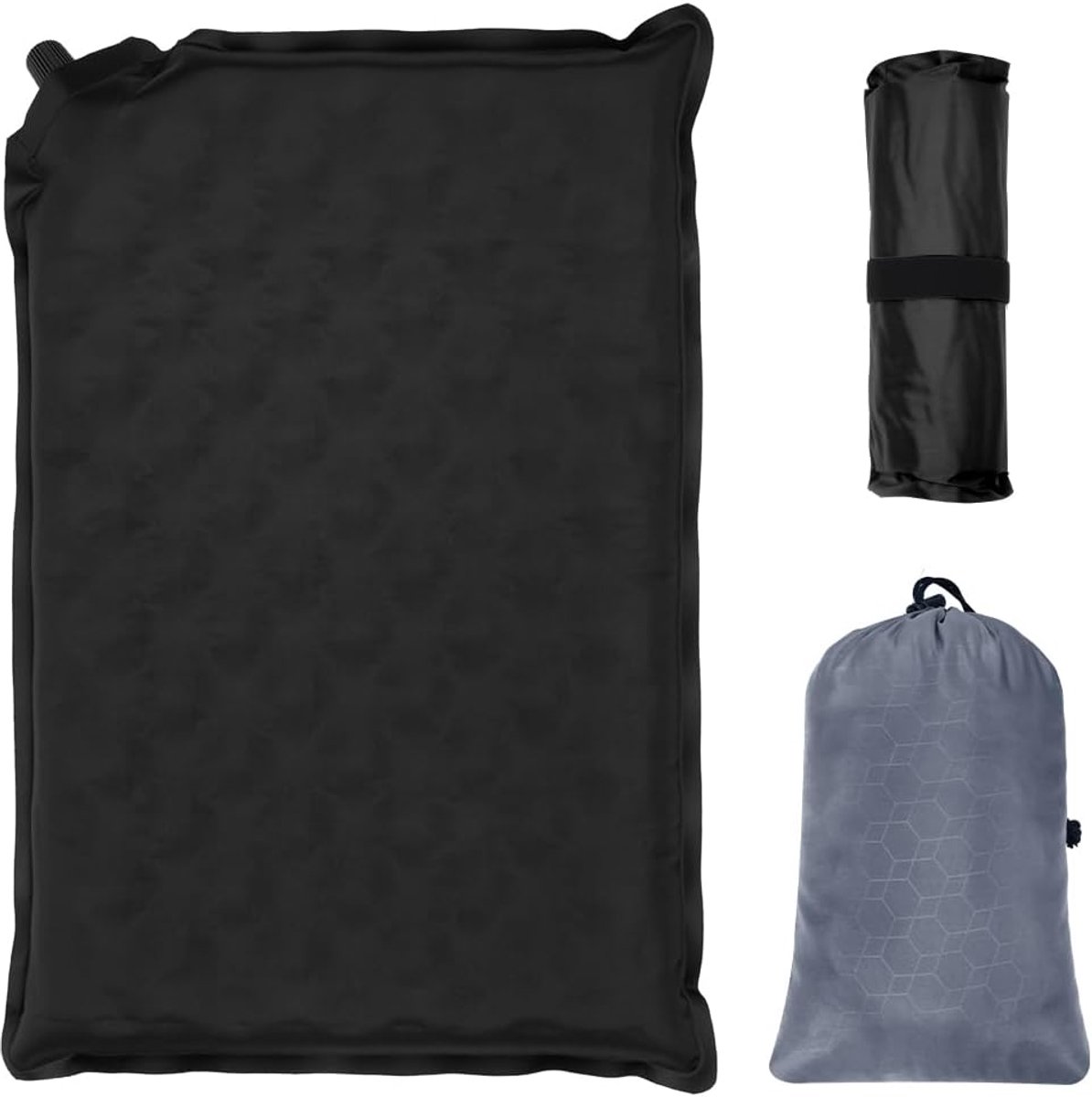 SnelShoppen - Inflatable Seat Cushion - Opvouwbaar Outdoor Camping Kussen - Ultralicht Waterdicht Zitkussen - Snelle Inflatie - Zelfopblazend voor Hik