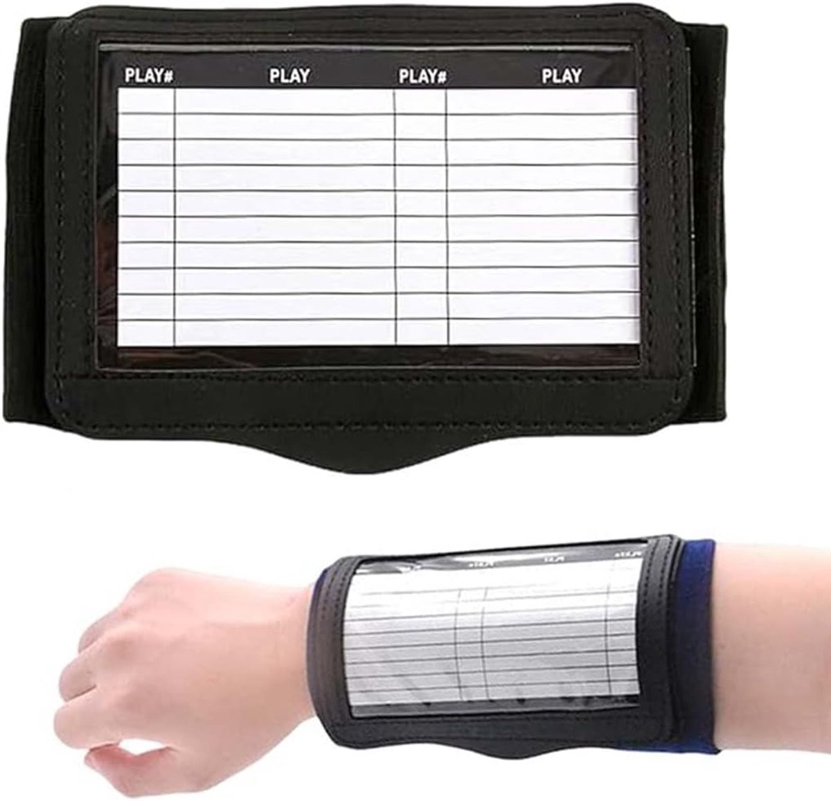 1 x Playbook van spandex, dubbelzijdig met waterdicht pvc-venster, voor American Football, Baseball en Basketbal, 16 x - ShopVlot