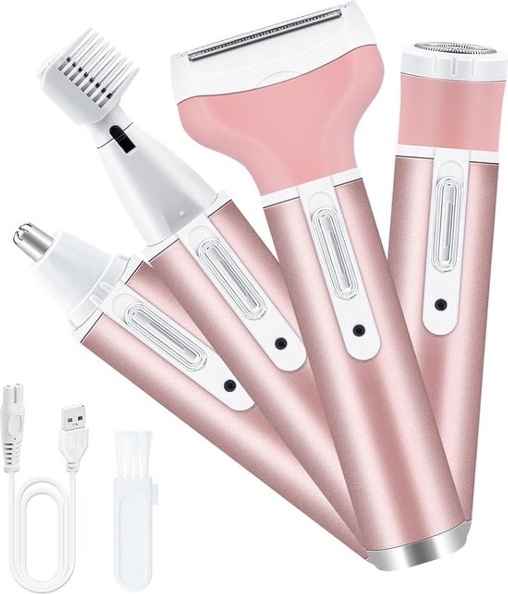 Ladyshave - 4-in-1 - Ladyshave voor vrouwen - Draadloos - Trimmer voor vrouwen