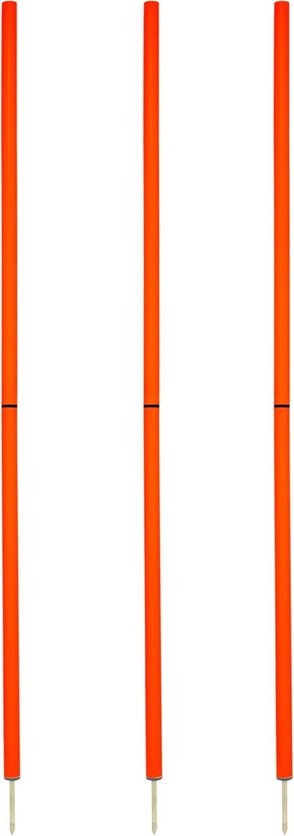 3 x slalom rod 180 cm, ø 32 mm color red - ShopVlot
