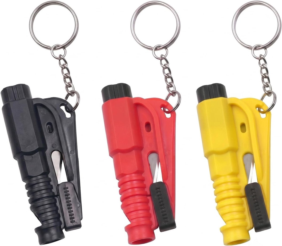 Veiligheidshamer voor Auto, Ruitbreker en Gordelsnijder, 2-in-1 Nooduitgangs-tool met Tungsten Stalen Punt, Essentiële Noodkit voor Auto's en Reizen