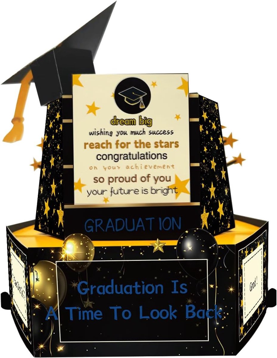 3D Pop Up 2026 Graduation Wenskaarten, Afstuderen 2026, Klasse van 2026, Gefeliciteerd Grad Cards 3D Card Box voor - ShopVlot