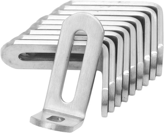 20 Stuks Verstelbare L-vormige Hoekverbinders van RVS, 30 x 50 x 19 mm, Perfect voor Houten Meubels, 90 Graden Hoekverbinding, Duurzame Hoeksteunen en Montageaccessoires — afbeelding 3