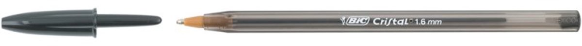 BIC balpen Cristal Large, zwart, 0,42 mm, documentechte inkt