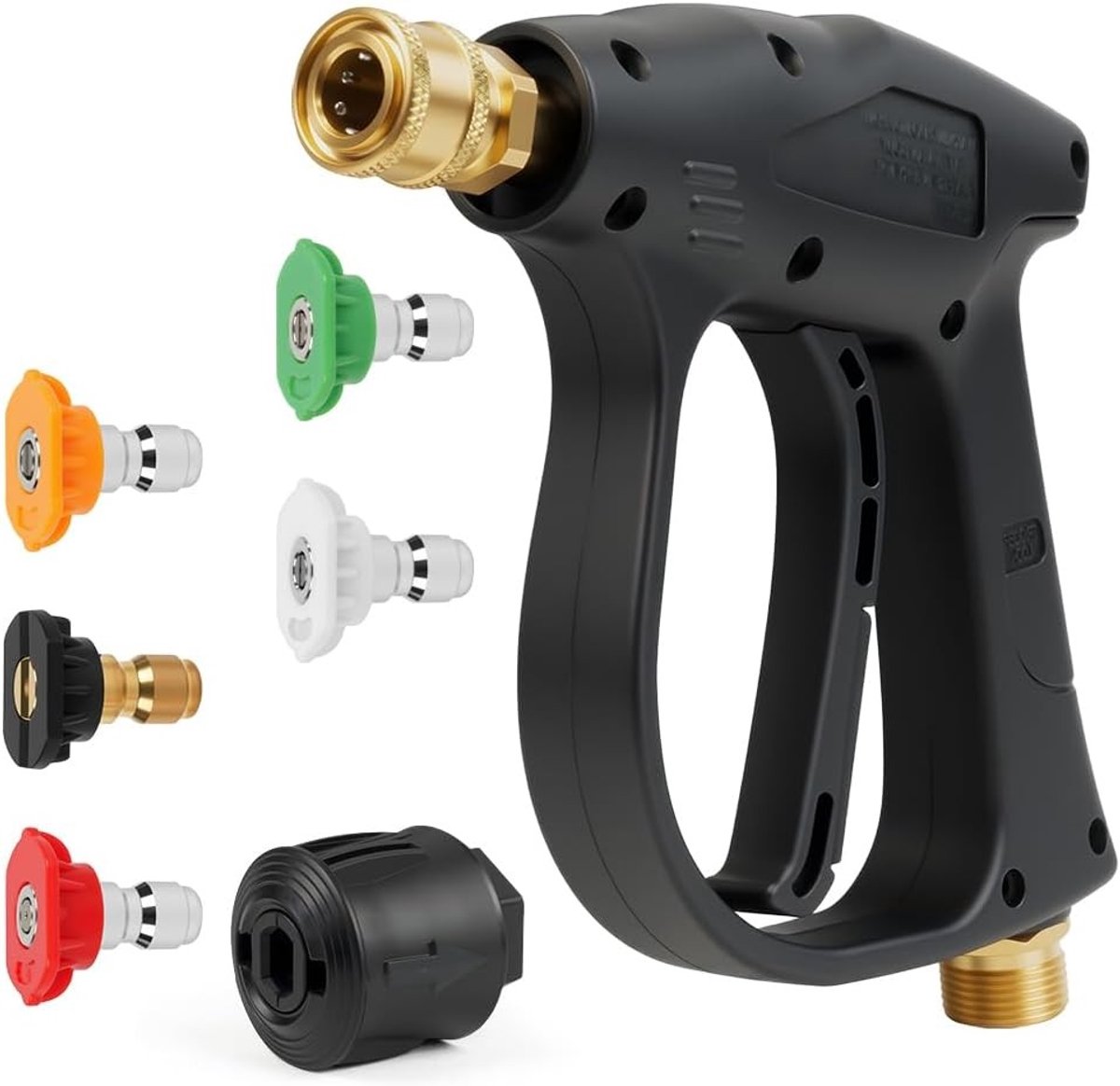 Krachtige Hogedruk Reinigingspistool 4350 PSI voor Auto, Inclusief 5 Spuitmonden en M22 14 mm Slangaansluiting voor Karcher K1-K7