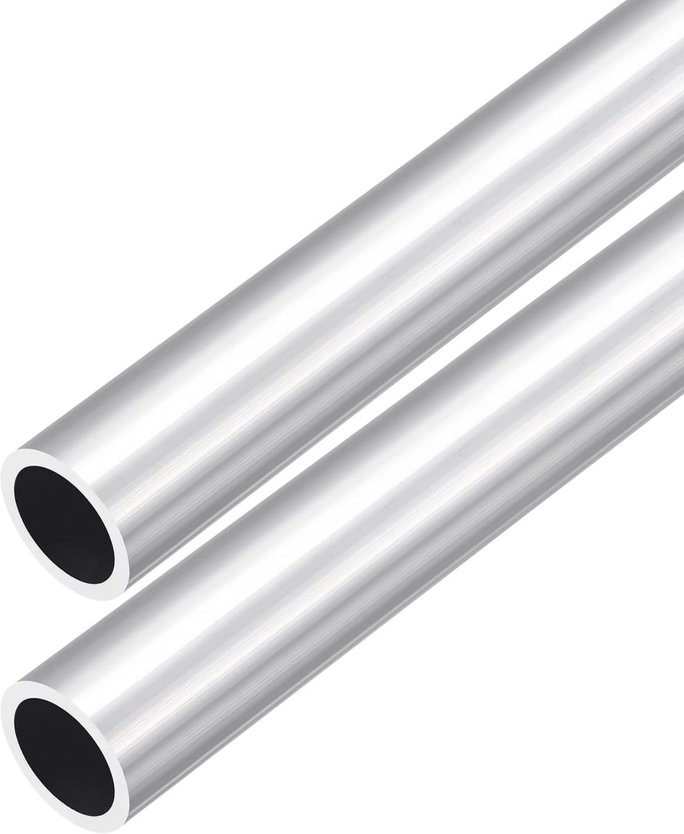 DMiotech 2pcs (26mm OD x 20mm ID) 6063 Aluminum Round Tube 300mm Length Industry Metal Tube for Machinery Frame - ShopVlot