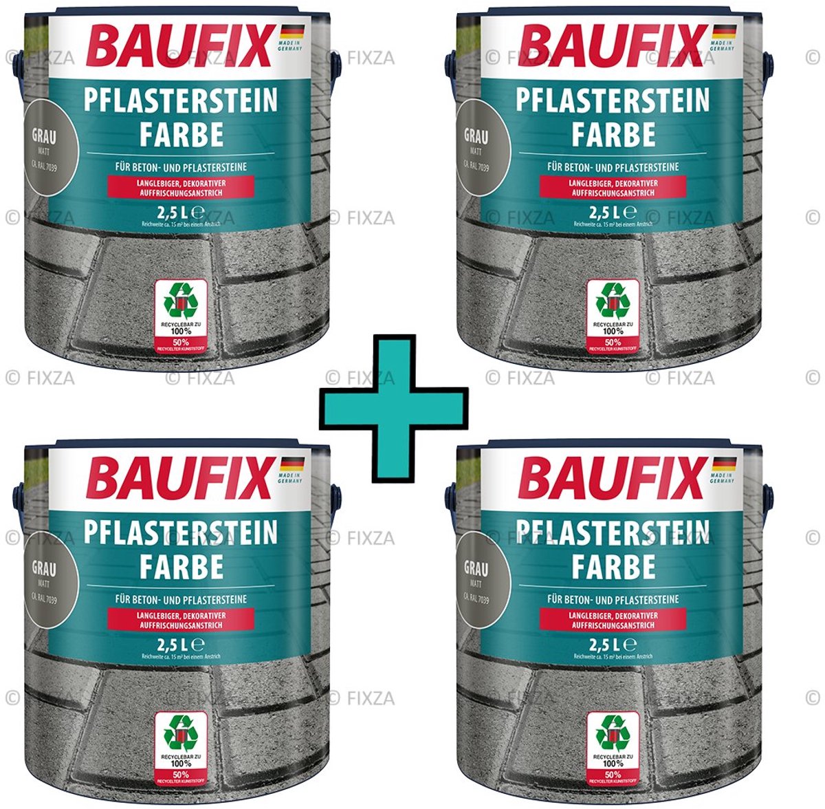 BAUFIX Impregnerende Tuintegel verf grijs Voordeelverpakking 30 m²