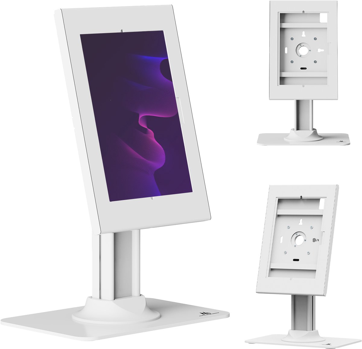 Maclean - tablethouder voor reclamedoeleinden, met vergrendeling, 10,9"-11", 220 x 323 x 22 mm, MC-959 W - wit