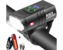 Fietsverlichting USB oplaadbaar - 1000 Lumen - Voorlicht & Achter verlichting - Fatbike verlichting - racefiets verlichting - Koplamp fiets