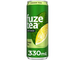 Frisdrank fuze tea green blik 330ml - 24 stuks