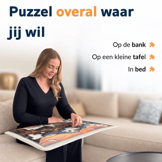 PuzzlePro Puzzelkoffer (Comfort) - 1000 stukjes - 73x53cm - Puzzelmap - Puzzelkoffer - Puzzeltafel - Portapuzzle - Puzzelbord - Puzzelmat - Puzzelplaat - Puzzelplank — cadeau in Spellen & Speelgoed - foto 3