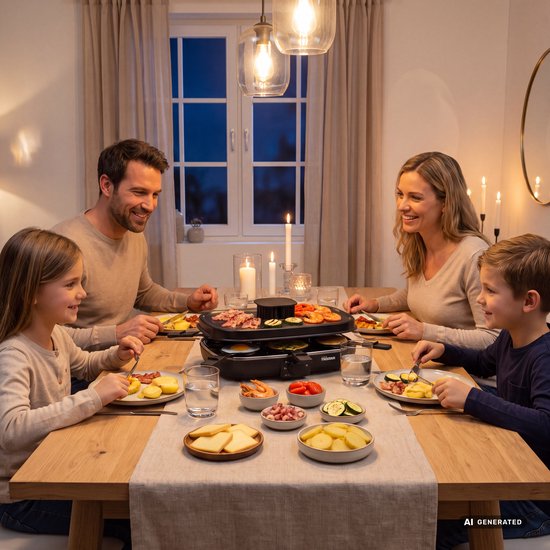 Tristar Raclette Clean Air - Gourmetstel - Met ingebouwde met Luchtfilter - 35 x 27,5 cm - 1100 W - 6 personen - RA-2765 — afbeelding 3