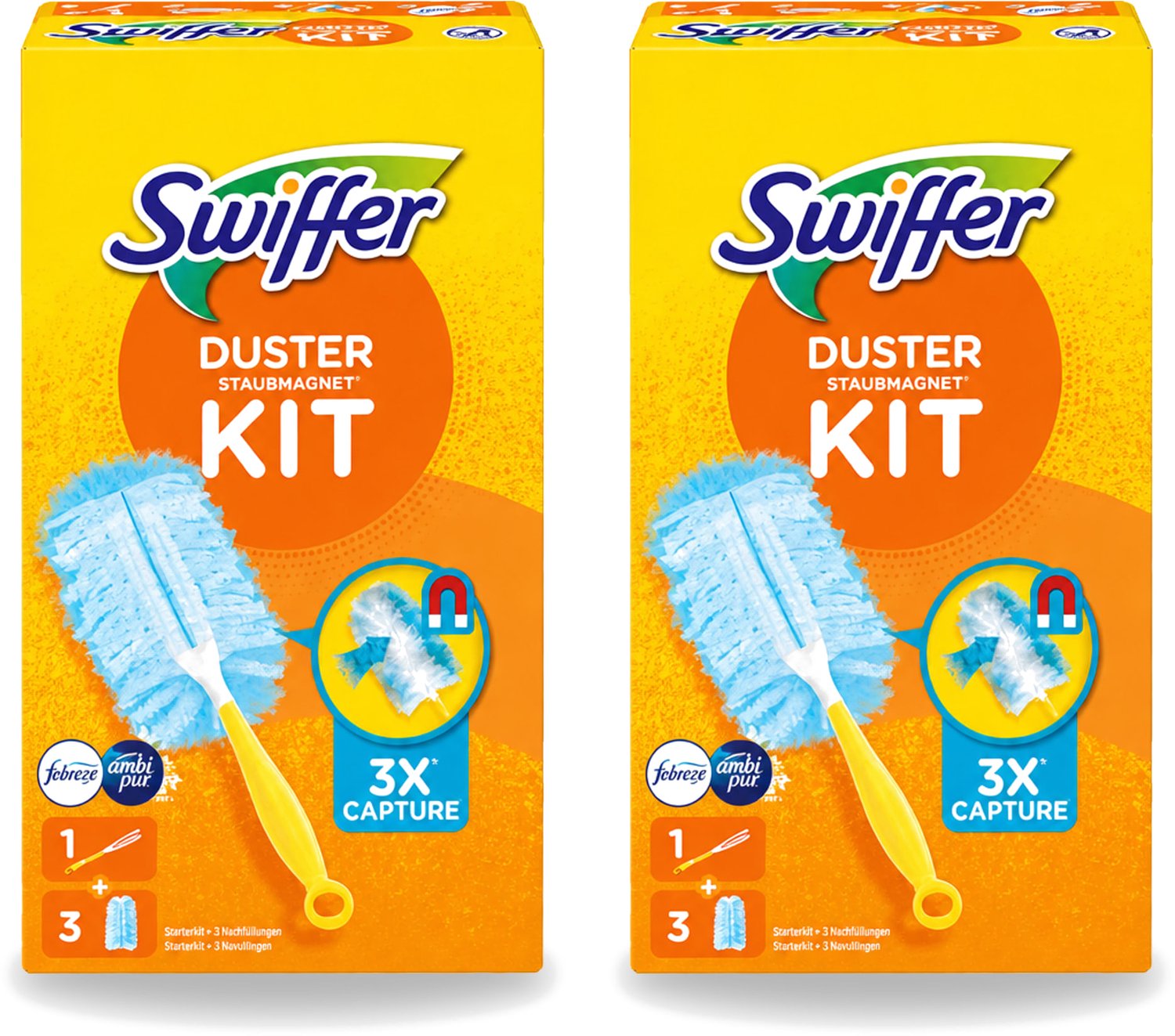 2 x Swiffer – Starterkit + 3 Navullingen – Met Febreze - Voordeelverpakking - 2 stuks