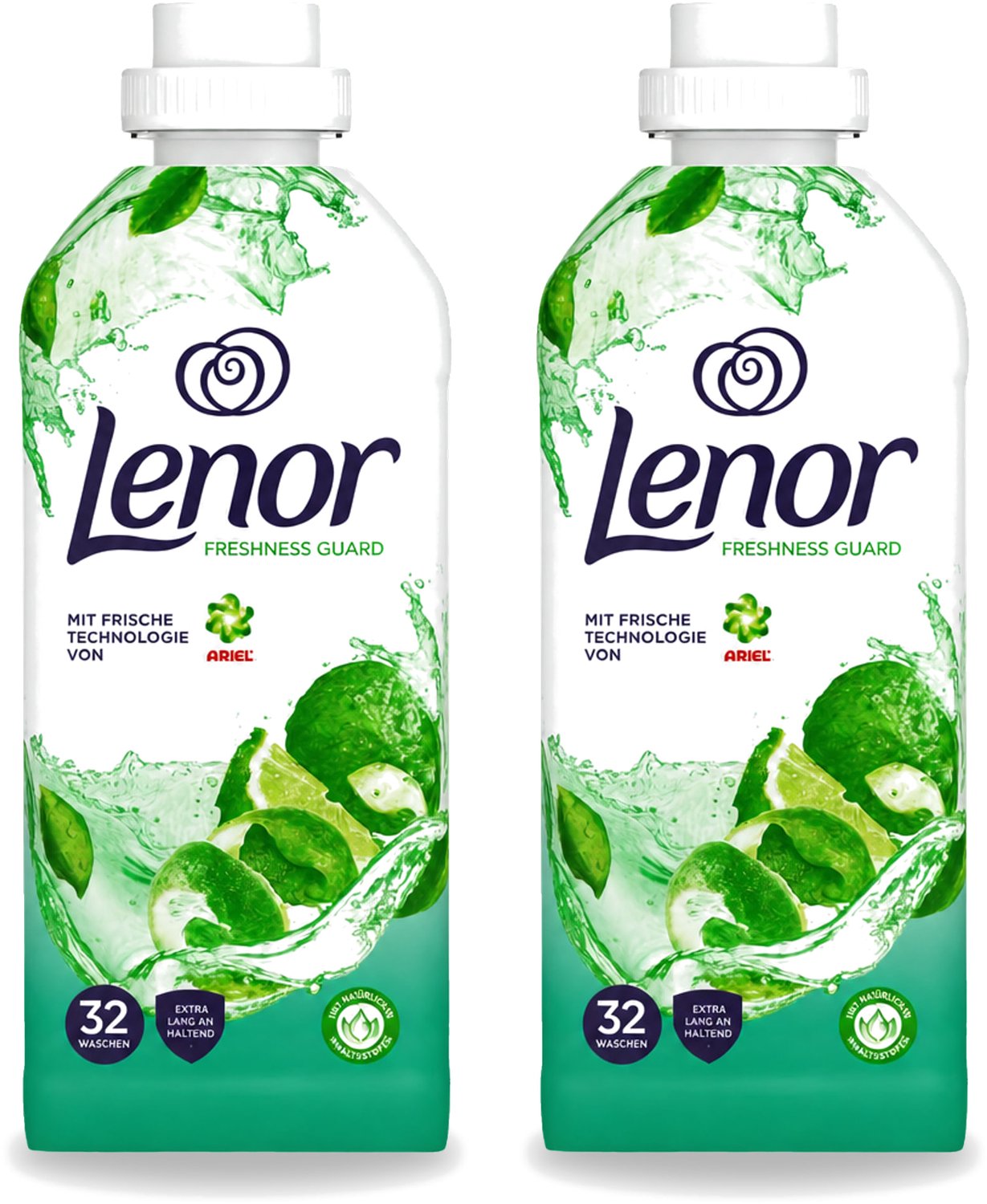2 x Lenor – Wasverzachter – Freshness Guard – 32 Wasbeurten – 800 ml - Voordeelverpakking - 2 stuks