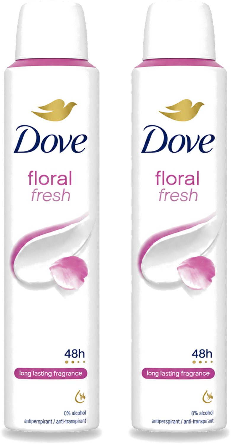 2 x Dove – Deodorant Spray – Floral Fresh – 200 ml - Voordeelverpakking - 2 stuks