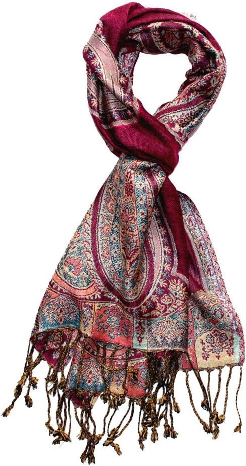 Luxe Pashmina Sjaal - Paisley Patroon - 34x160 cm