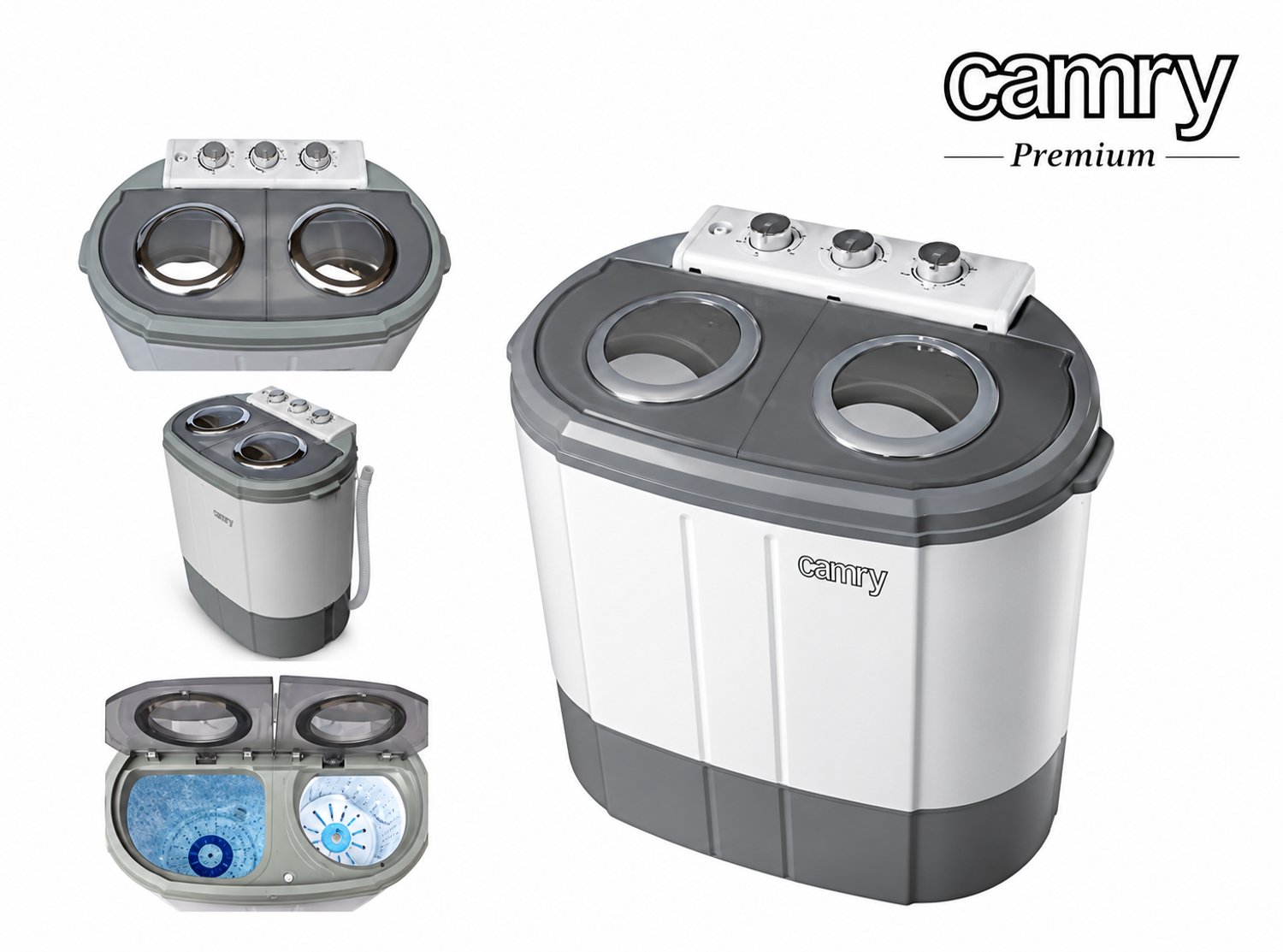 Innovastore Wasmachine/Centrifuge Combinatie - Mini wasmachine - Centrifuge - 2-1 machine - Campingmachine - Compact - Wit