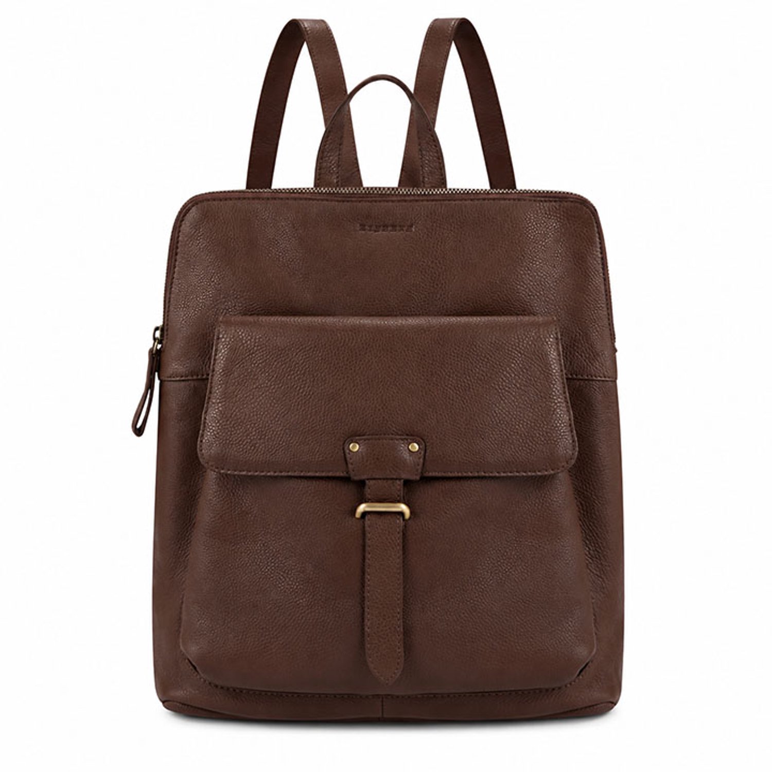Bag2Bag Elegante Leren Rugzak Civita Donker Bruin