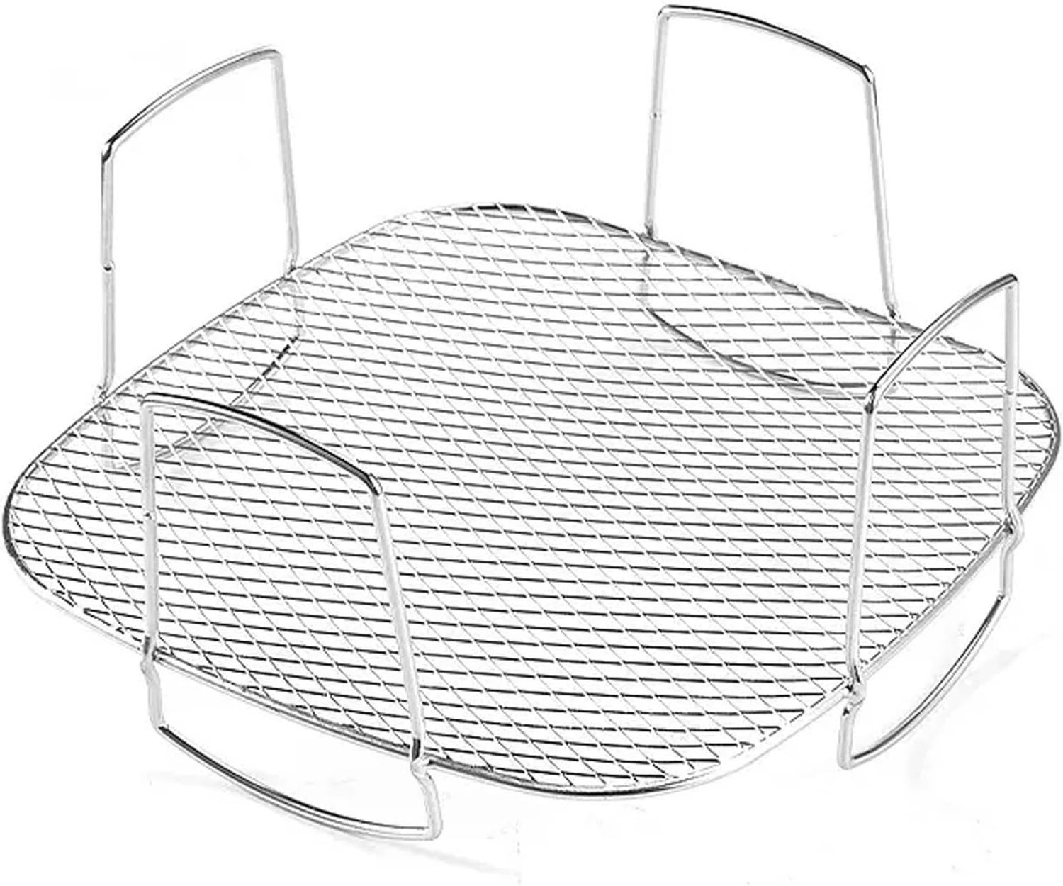 Accessoires voor heteluchtfriteuse, vierkante roestvrijstalen drainer voor fruit en groenten, compatibel met de meeste modellen