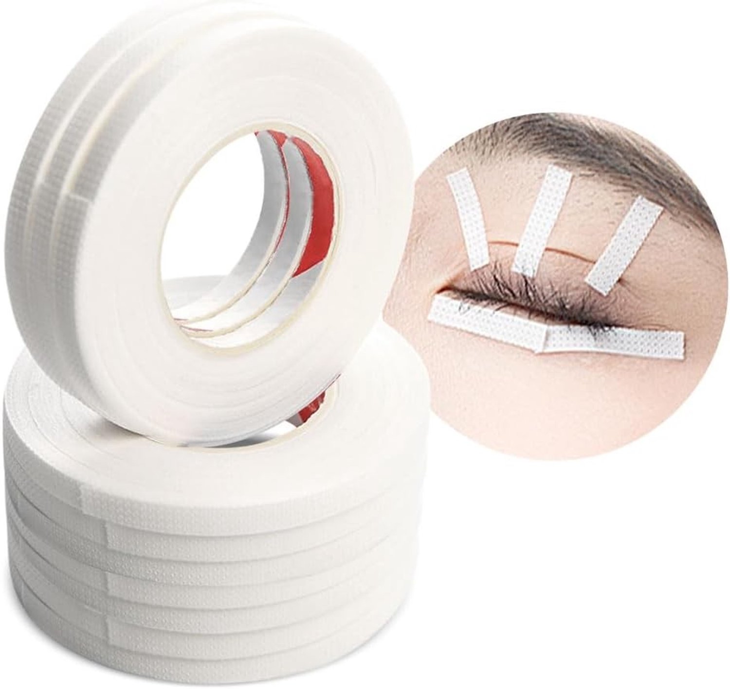10 Rollen Eyelash Adhesive Tape - 4mm Micropore Lash Tape voor Ademend Wimperextensions Plakband