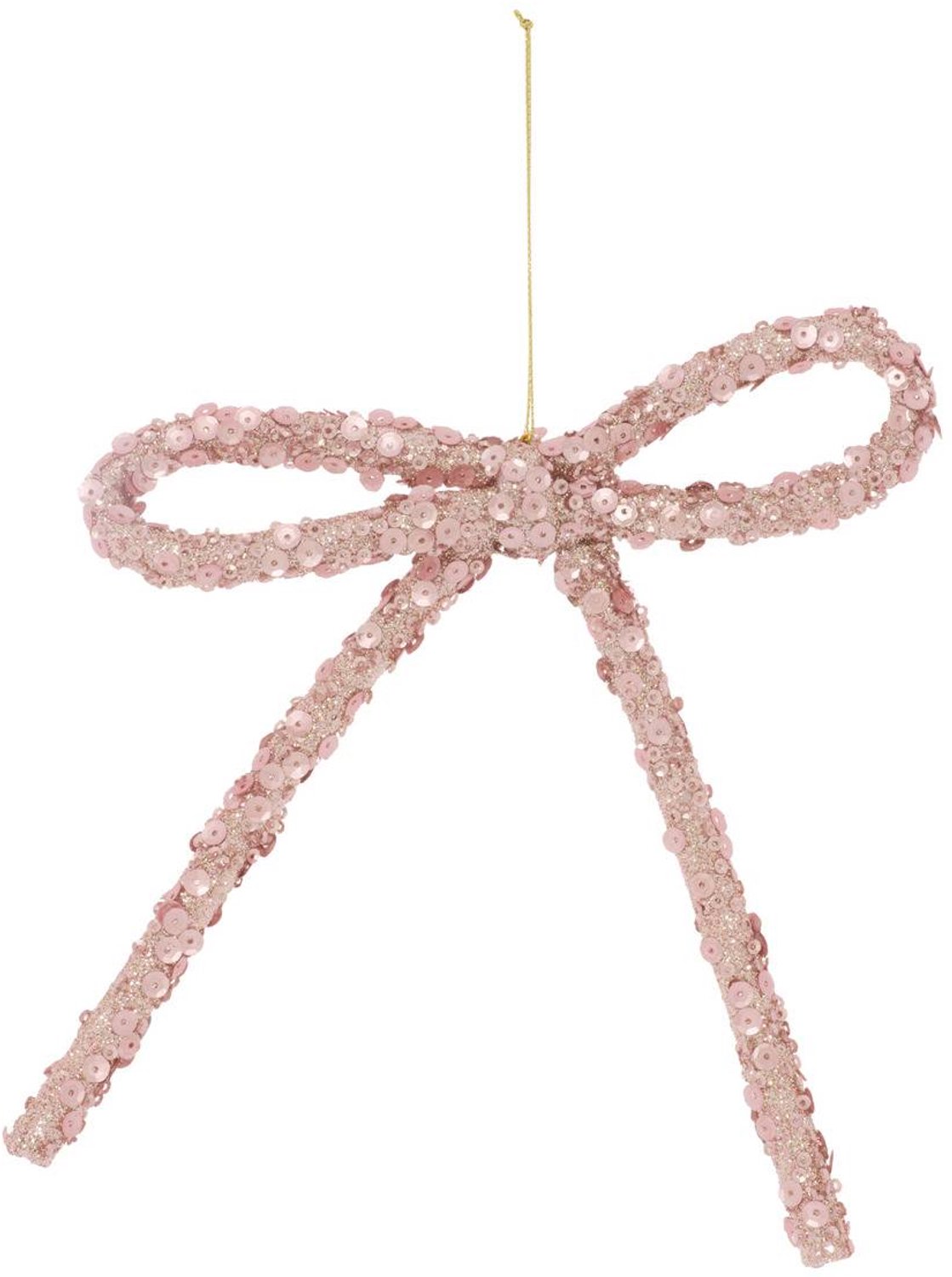 Feeric lights & Christmas Kerstboomversiering met witte en roze strik, 17 cm Rose