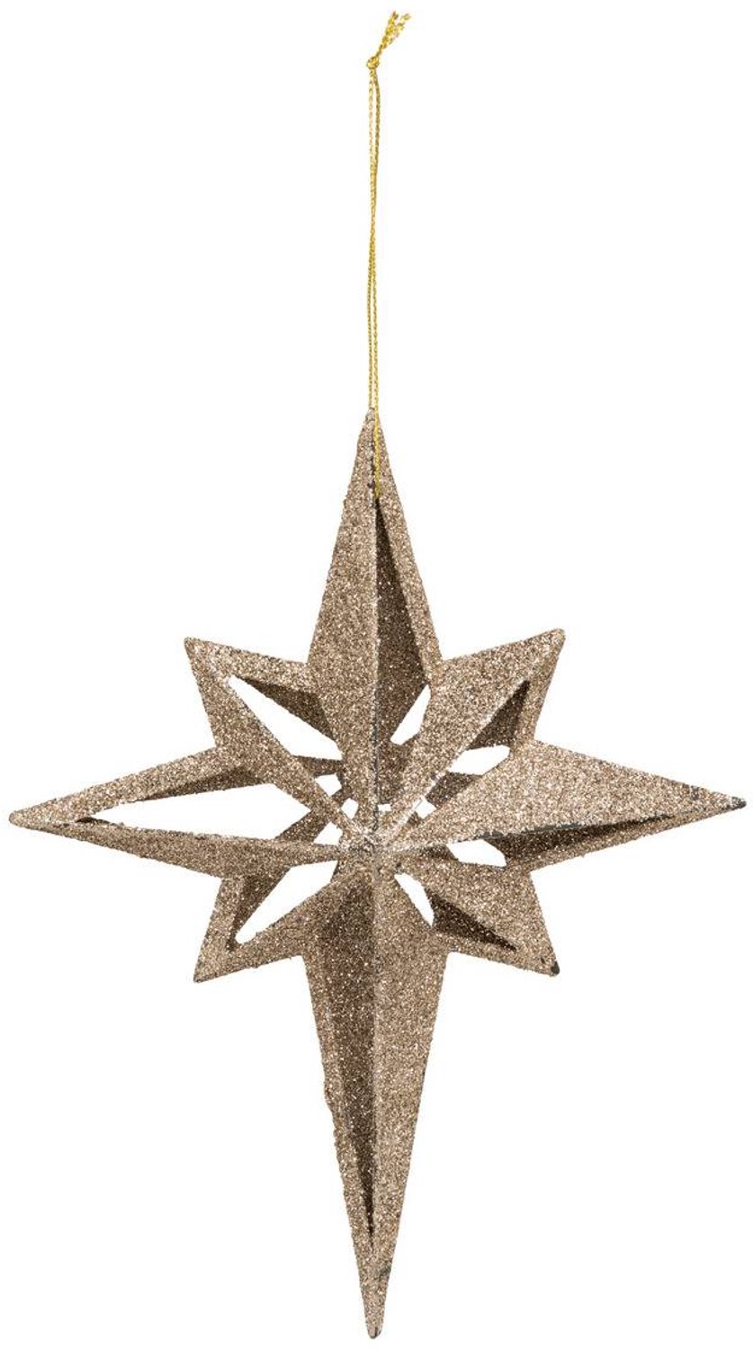 Feeric lights & Christmas Kerstster uit het noorden, van bronskleurig kunststof, 21 cm Bronze