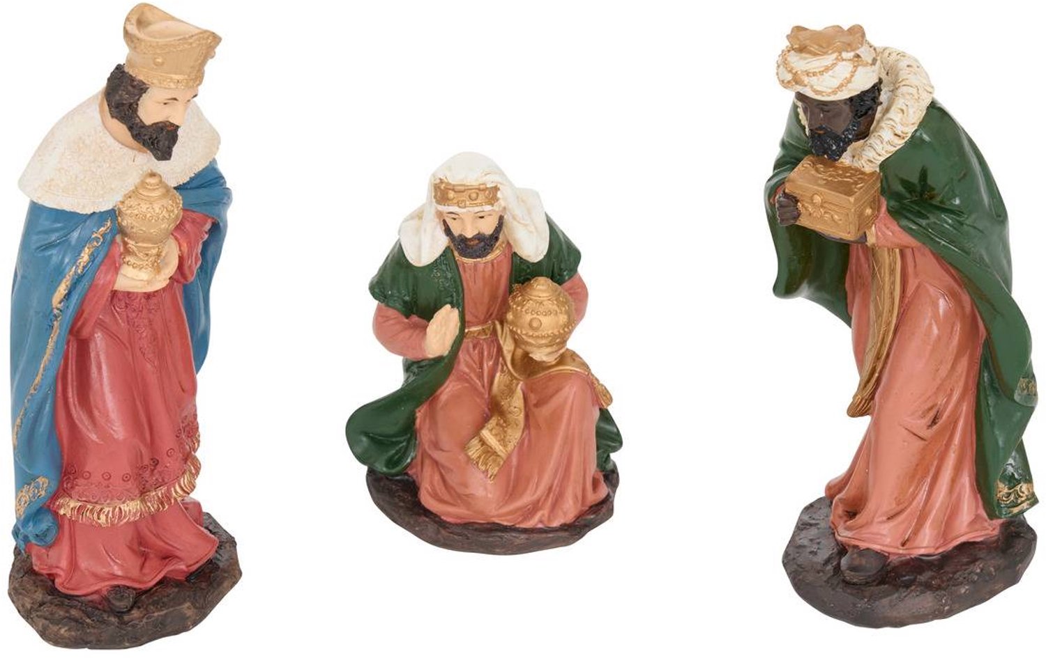 Set van 3 Maagi-santons van kunsthars, hoogte 20 cm