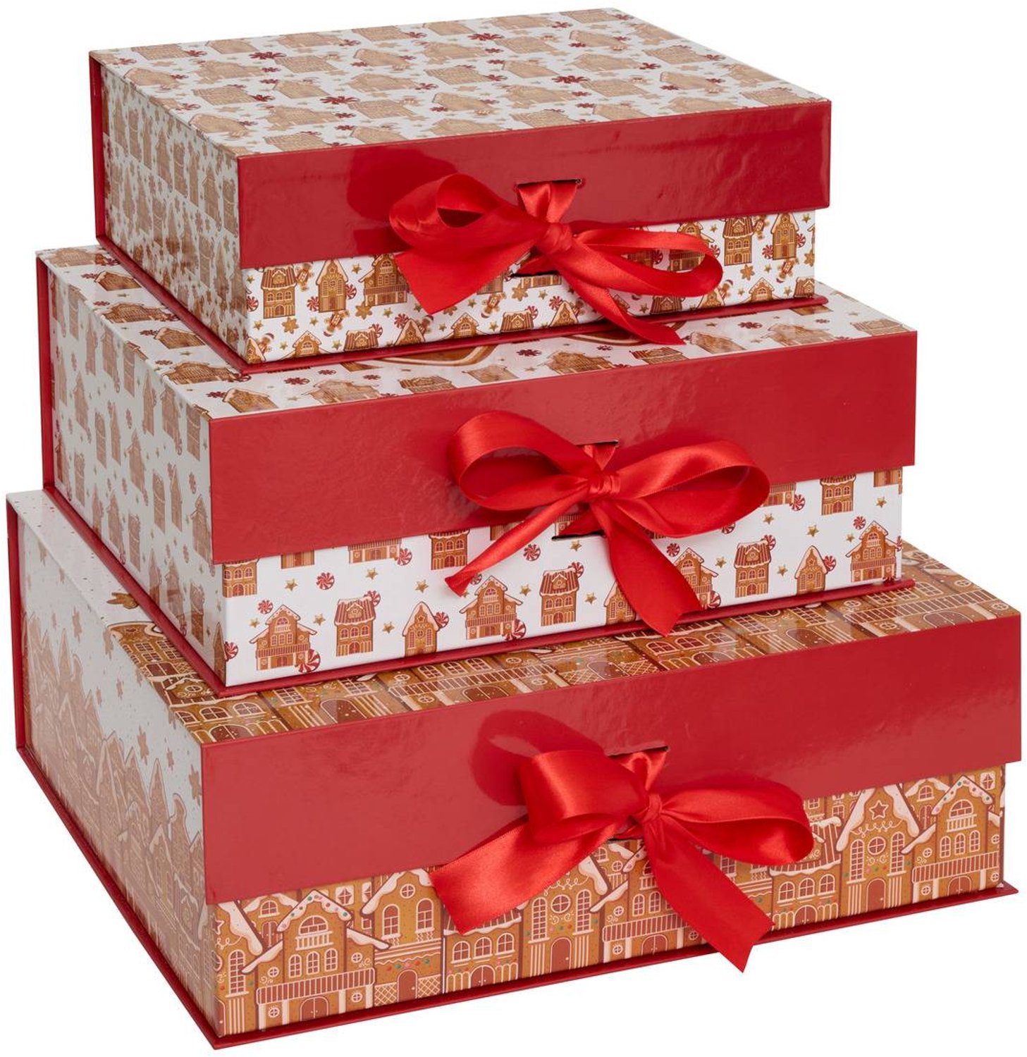 Lot de 3 boîtes cadeau de Noël Délice