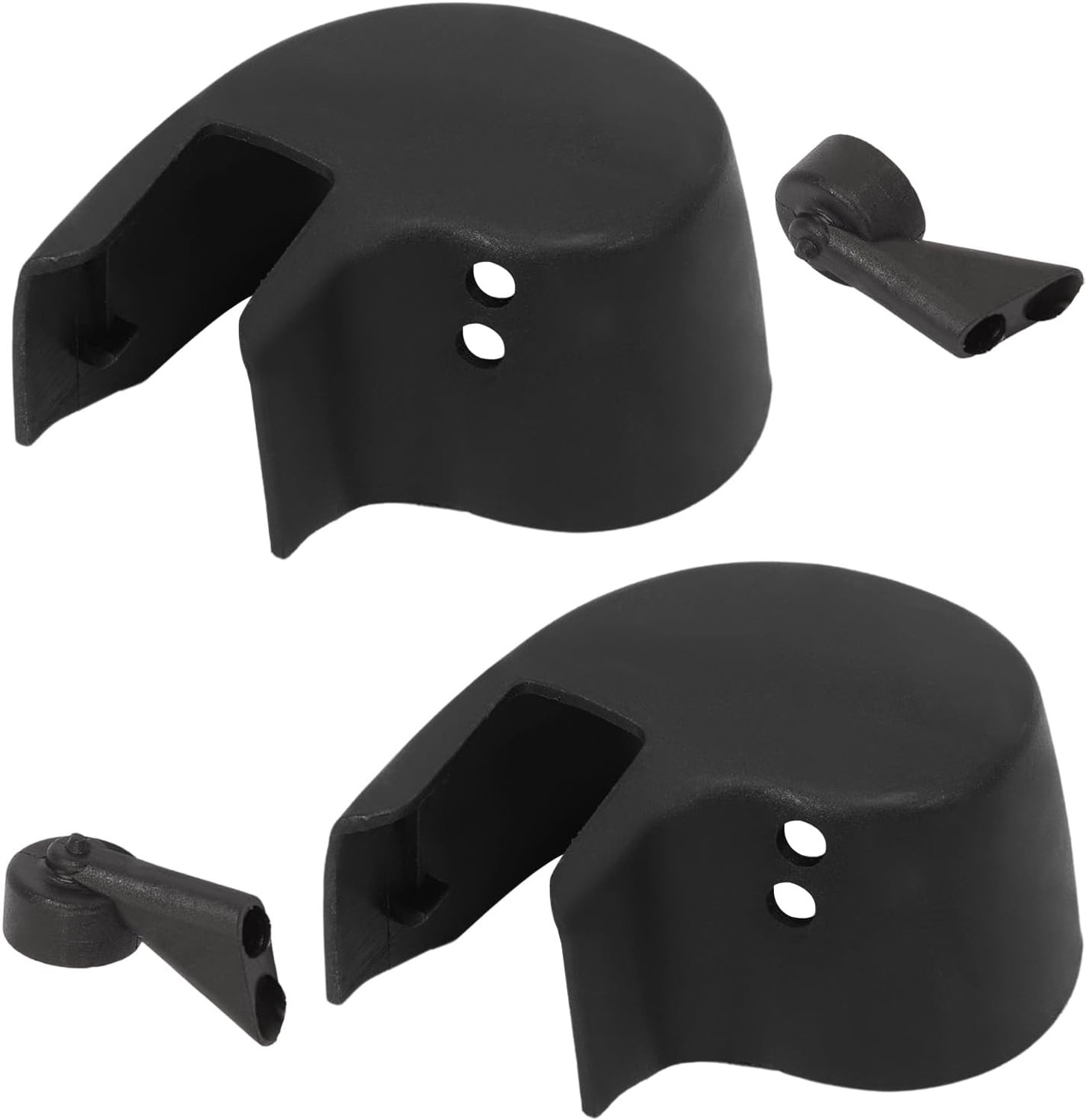 Achterruit arm caps en sproeiers - 2 stuks - ABS kunststof - vervangend onderdeel - Homevero