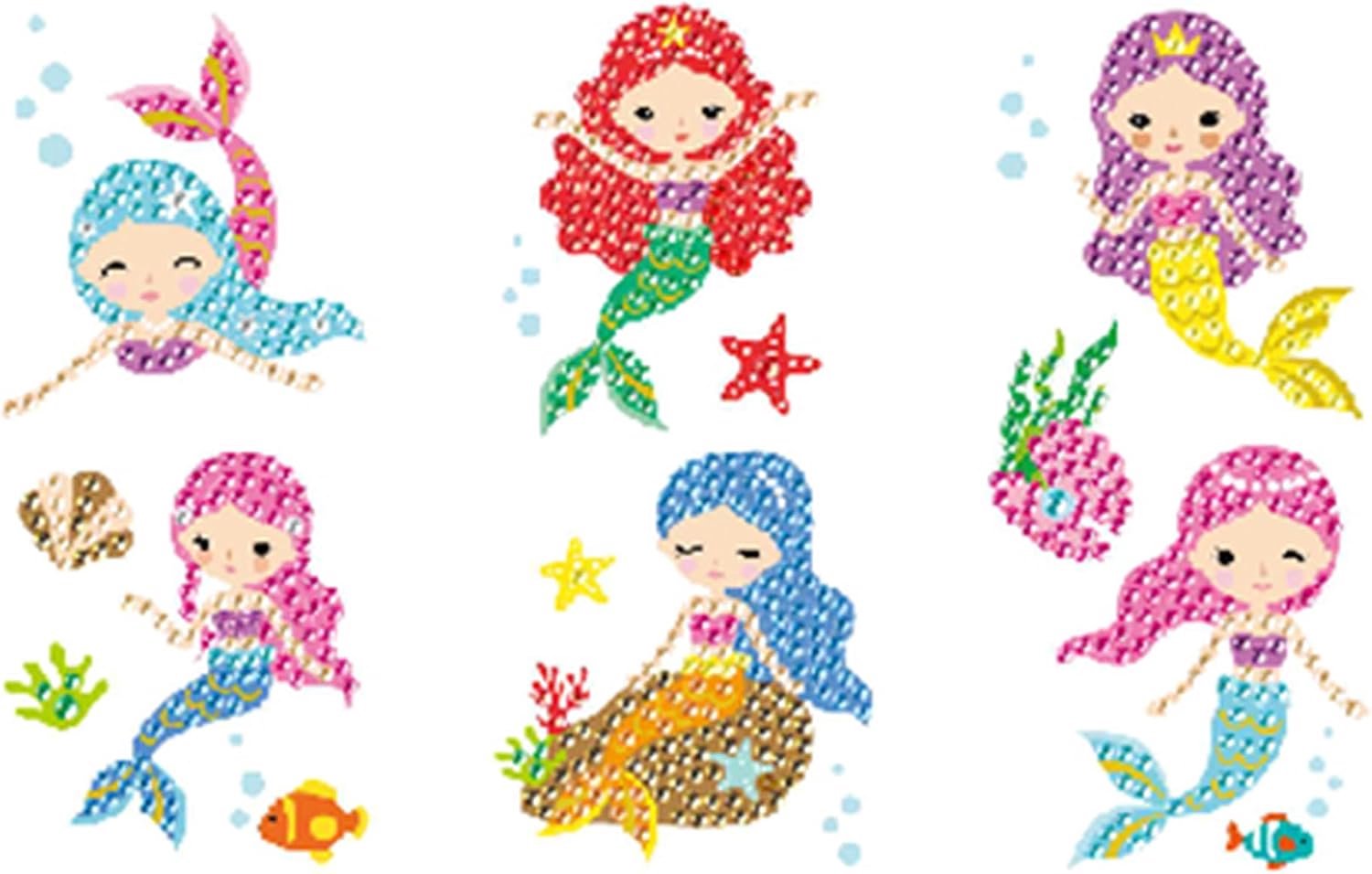 Pracht Creatives Diamond Painting Zeemeermin Sticker Set - 6 Stuks