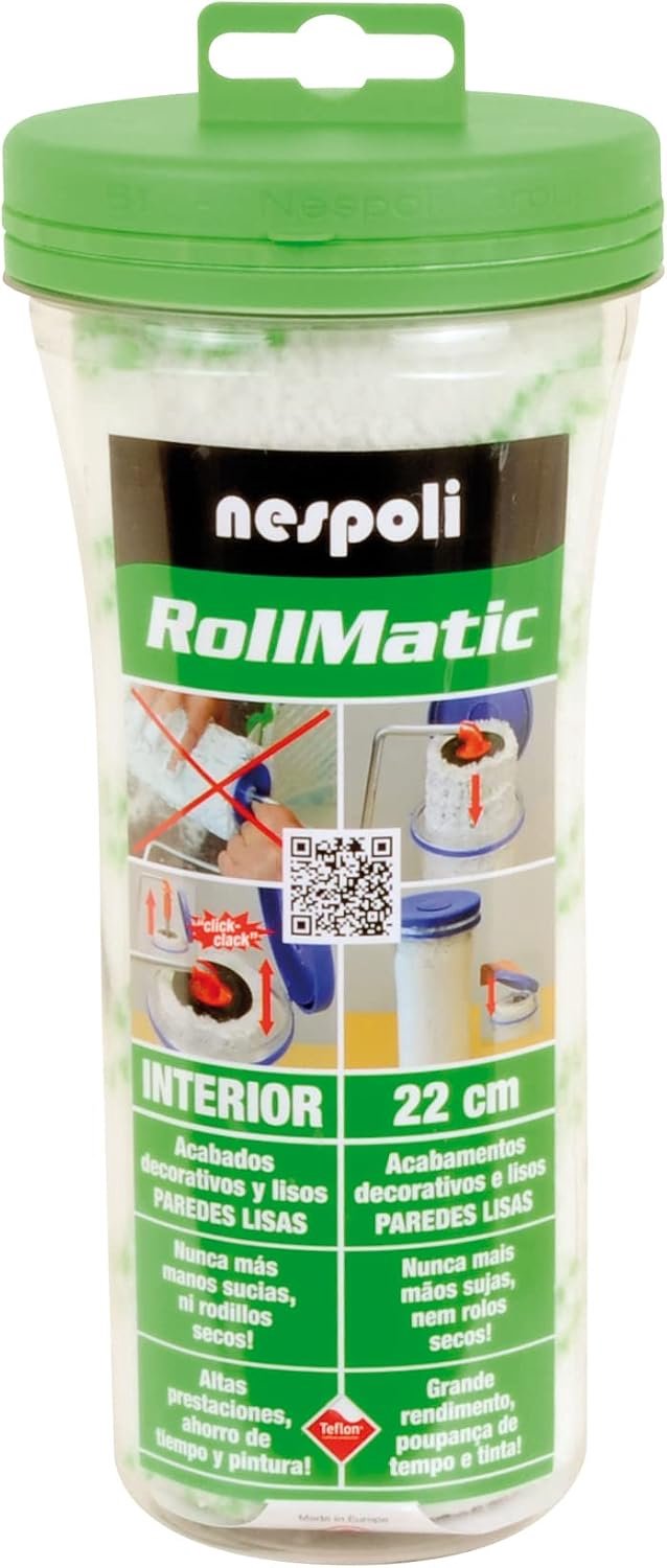 Nespoli Rollmatic 22cm Verfroller Vervanging voor Muren & Plafonds