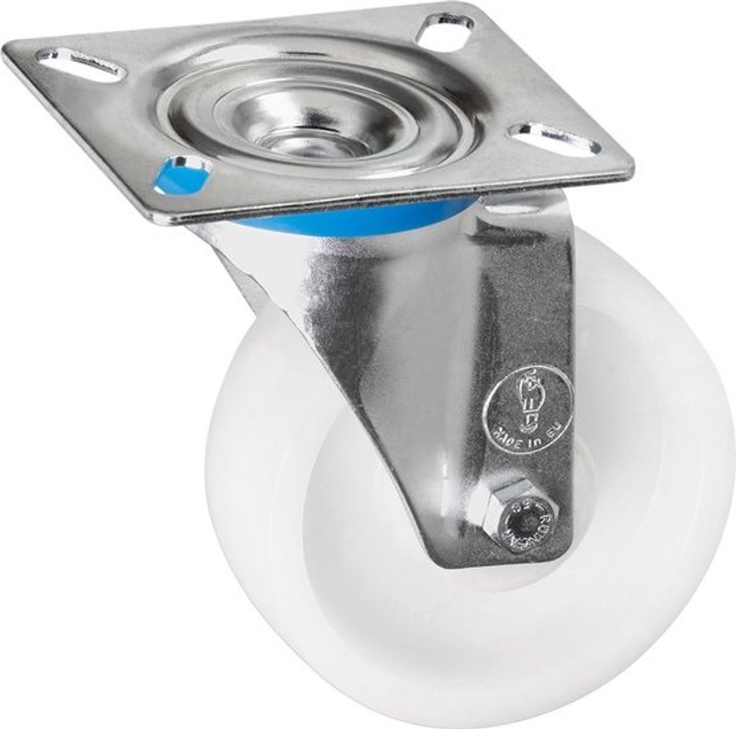Metafranc zwenkwiel Ø 100 mm - Plaat 102 x 80 mm - Polyamide wiel - Hard loopvlak - Glijlagers - Draagkracht 150 kg - 800720