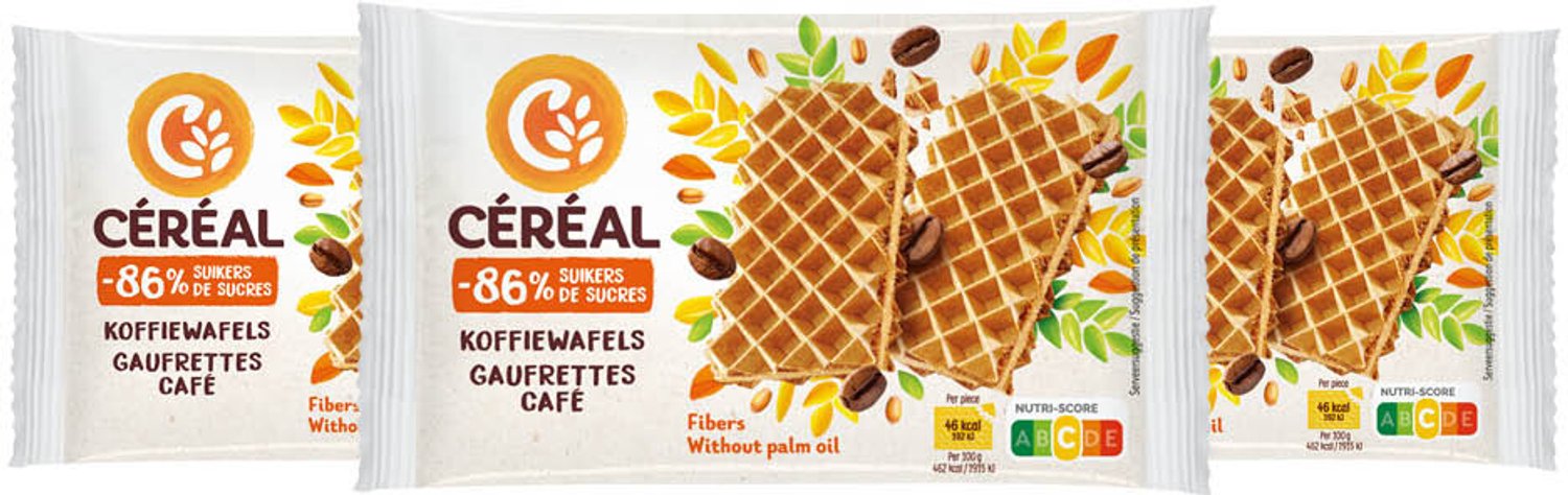 Céréal - Koffiewafels - 3 x 90 gr - Voordeelverpakking