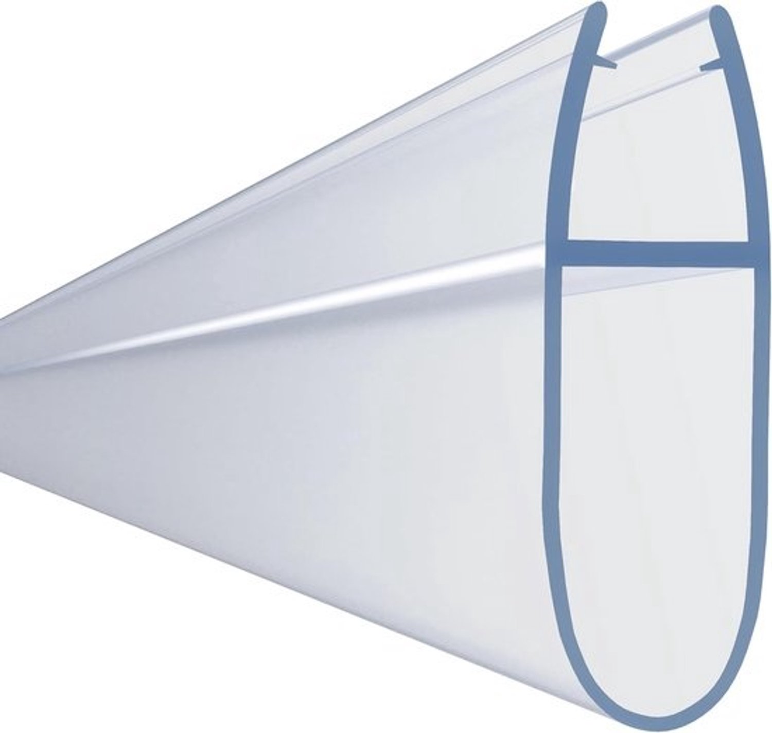 Douchedeur Afdichting - Badkamer Strip - Douchewater tegenhouden - Zonder Lijm - 87 cm - Transparant