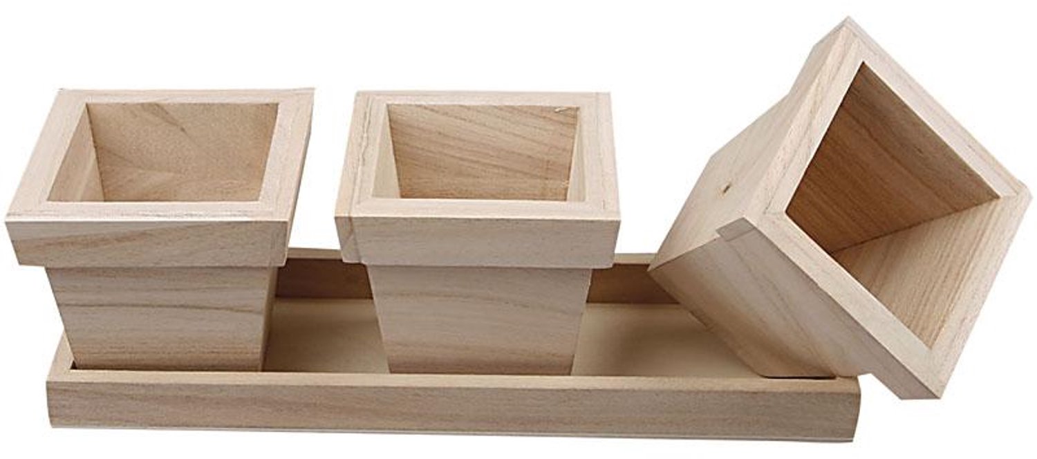 Bloempotten set, afm 27x9x9 cm, 1 set, Keizerin boom