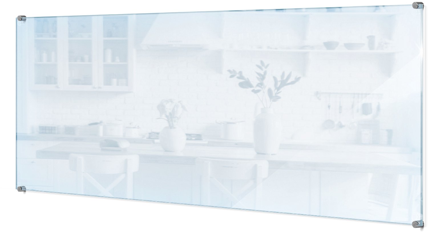 Wallmuralia Achterwand Keuken - Transparante Moderne Keuken Achterwand - 125 x 50 cm - Achterwand Keuken Glas - Kookplaat Achterwand - Spatscherm Keuken Glas