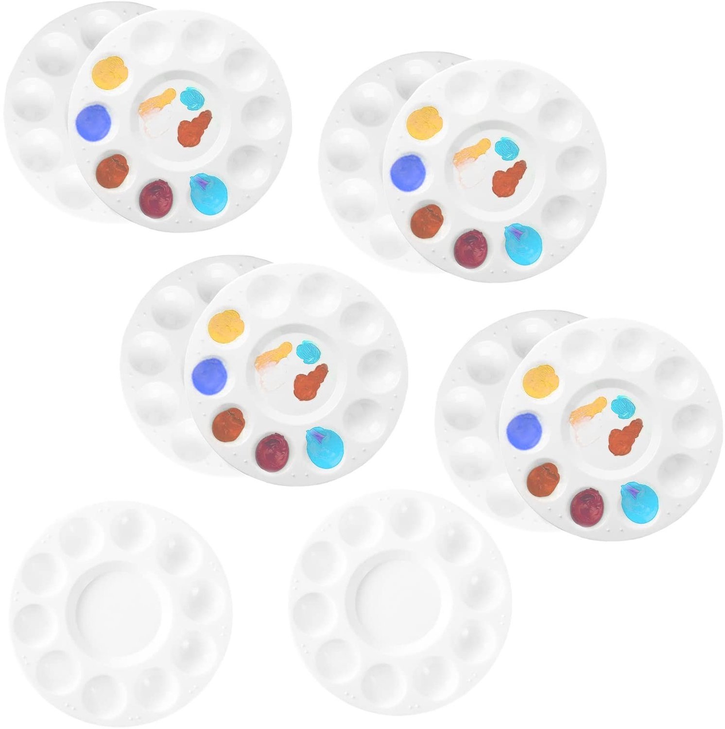 Set van 10 Plastic Mengpaletten voor Schilderen en Creatieve Projecten