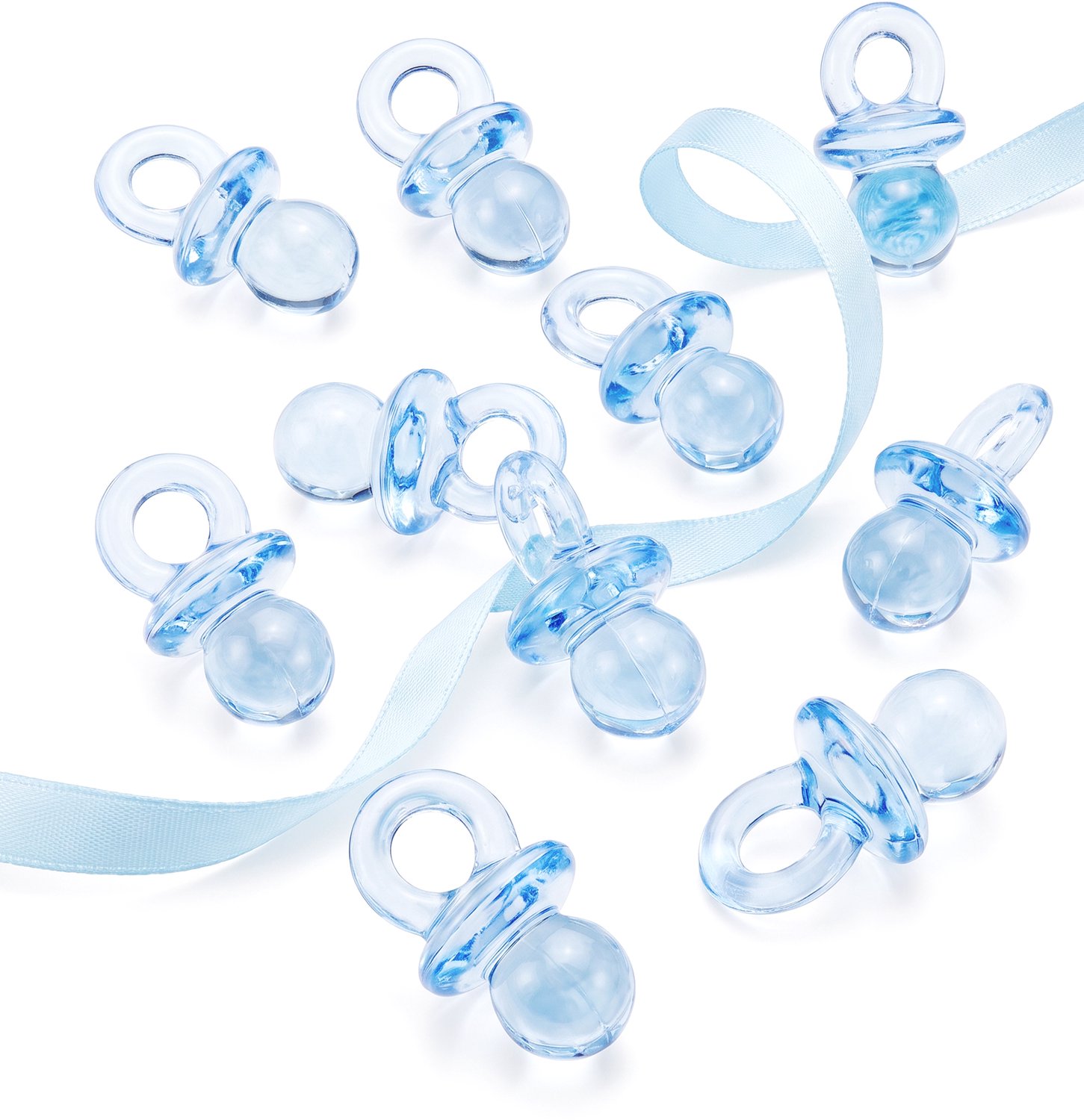 HOBI - 10 lichtblauwe plexiglas fopspenen 2,5 cm voor decoratie