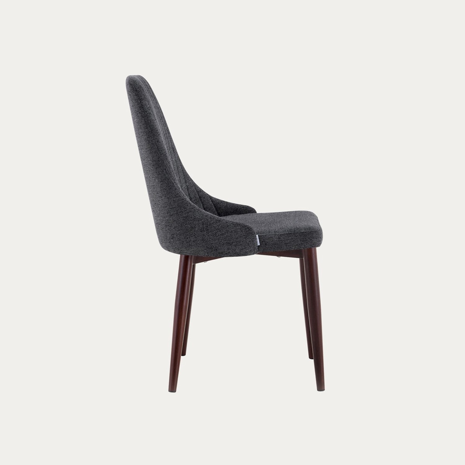 HOMLA Chair - ARVELLO - grey with walnut legs - 46.5 x 58 x 88 cm - 779374