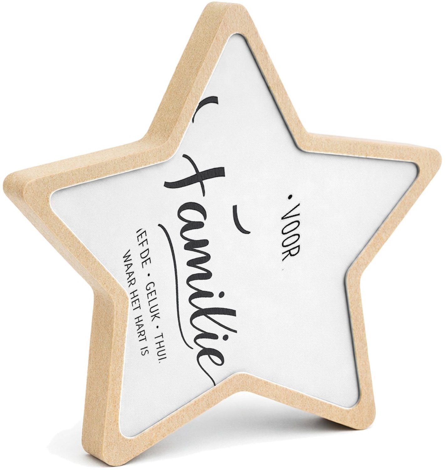 Mr Cadeautjes MDF fotolijst ster 14 x 13,5 - design Een vergelijkbare warme typografische cadeaustijl met een ce | cadeau Wit