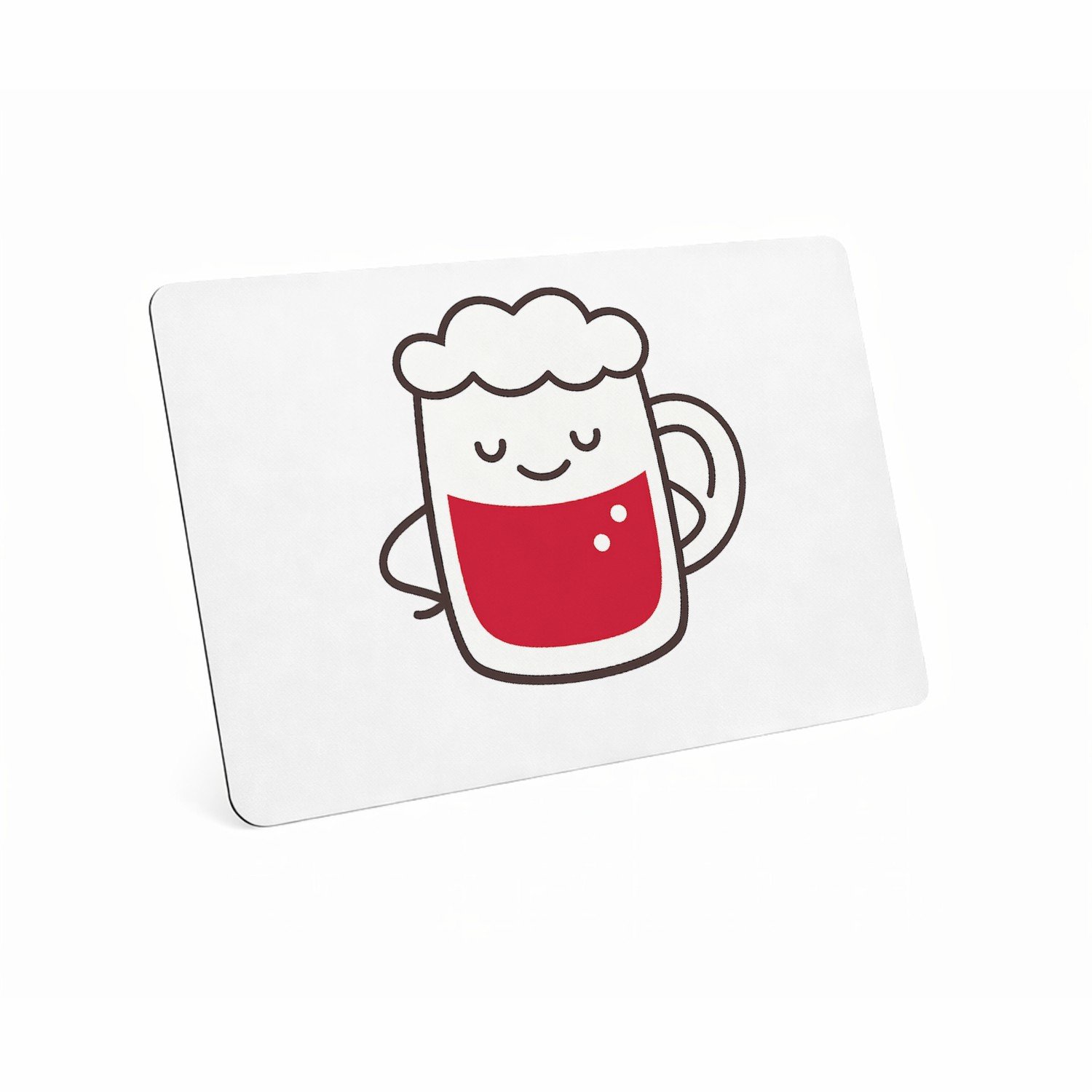 Mr Cadeautjes MDF magnetische fotolijst 28 x 19 - design Een vrolijk biertje in een strak lijnontwerp met een ontspan | cadeau Wit