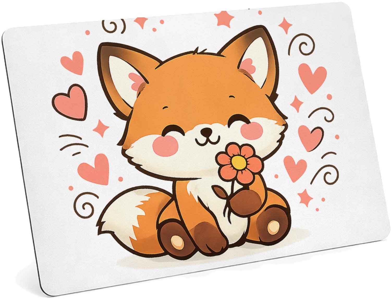 Mr Cadeautjes MDF magnetische fotolijst 28 x 19 - design Een vrolijk waarderingsontwerp met een schattige mascotte en | cadeau Wit
