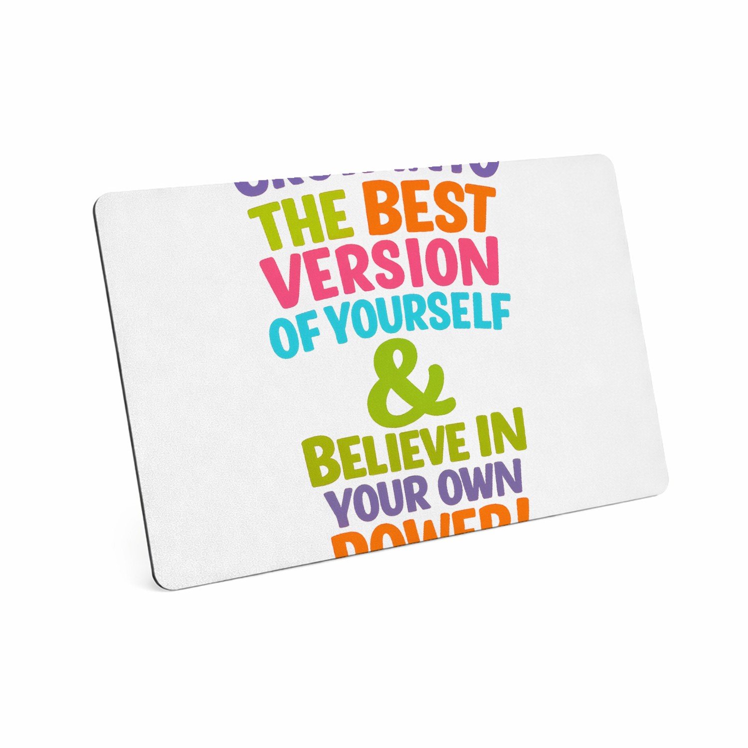 Mr Cadeautjes MDF magnetische fotolijst 28 x 19 - design Een vrolijke zelfaffirmatieposter met een andere focus op gr | cadeau Wit