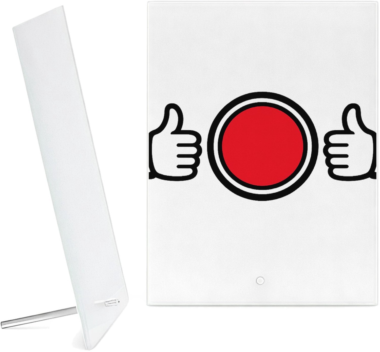 Mr Cadeautjes Glazen fotopaneel Een vergelijkbare feestelijke mijlpaalopmaak met een central - 15 x 20 cm, staand - glas, decoratie, wanddecoratie | cadeau Wit