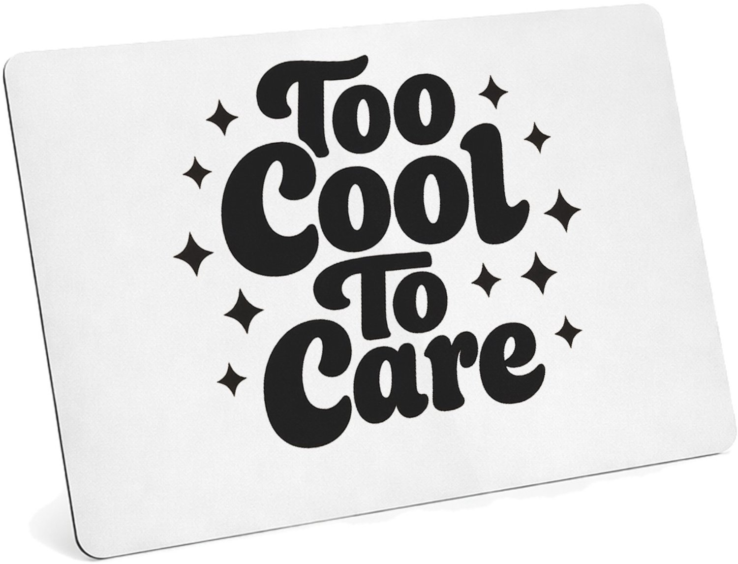 Mr Cadeautjes MDF magnetische fotolijst 28 x 19 - design Grote retro tekst met speelse symmetrische sterren rond een | cadeau Wit